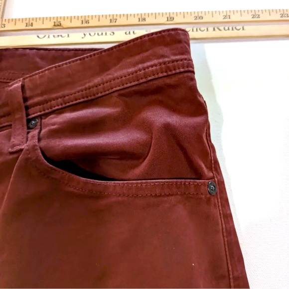 Adriano Goldschmied Pants Mens 38x32 Burgundy The Graduate Tailored Leg Stretch - Picture 4 of 8